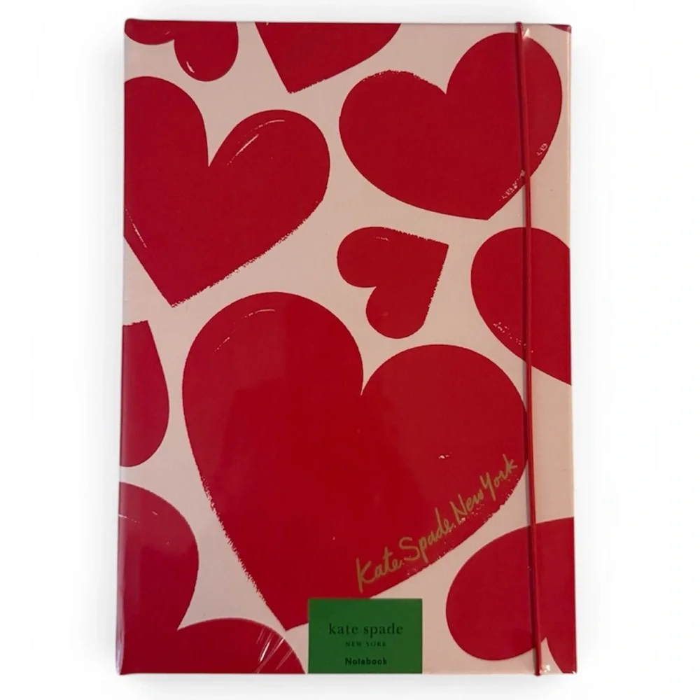 Kate Spade New York Sweet Hearts Take Note Extra Large Notebook in Blush